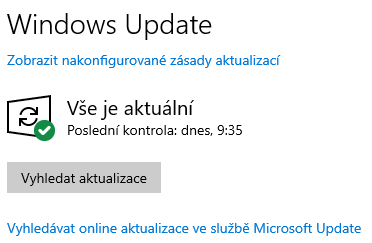 Windows update (aktualizace systému)